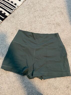 lululemon athletica High-Rise Dark Green Athletic Shorts